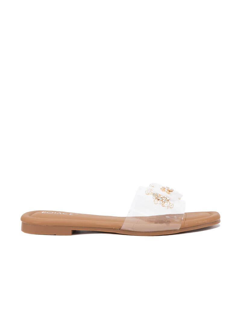 Mules transparente avec détails